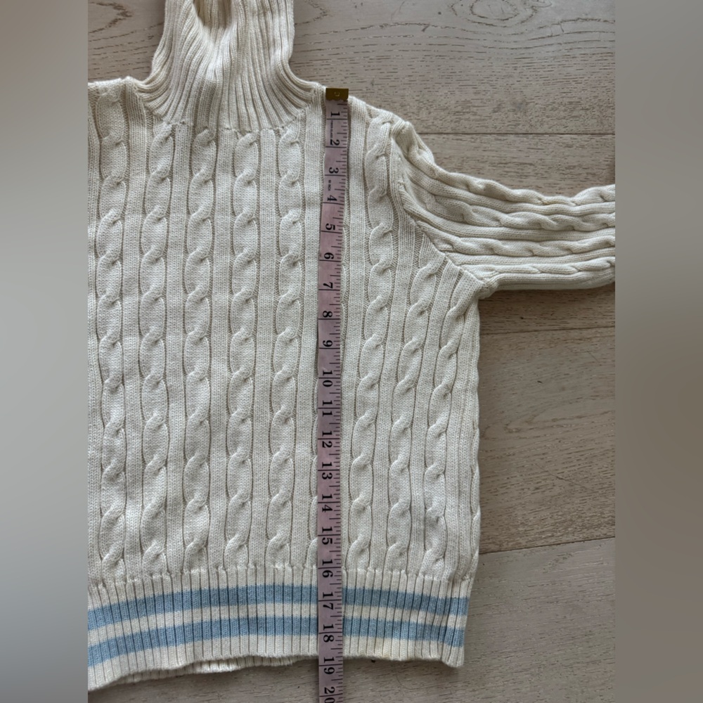 Ralph Lauren cotton cable  turtleneck sweater M - Picture 4 of 4